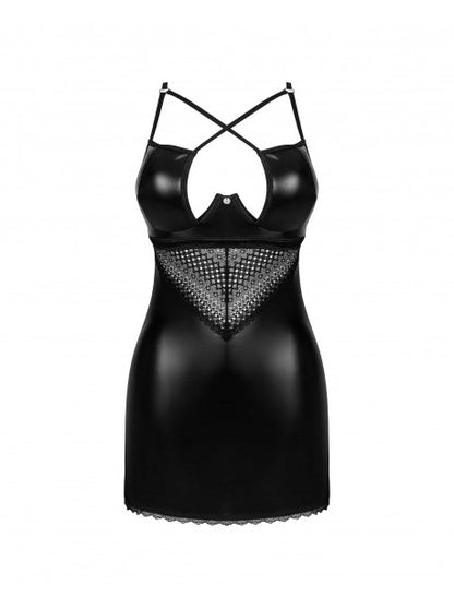 Norides nuisette et String - Noire OBSESSIVE