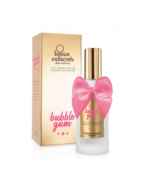 Gel 2 en 1 Intime et massage silicone - Bubble gum - 100 ml