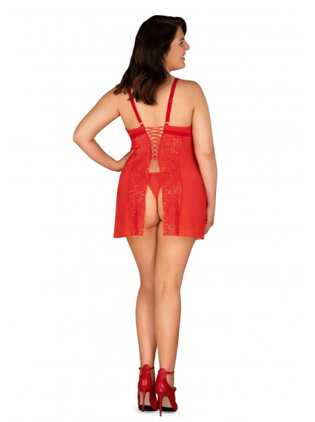 Blossmina Nuisette et string - Rouge OBSESSIVE