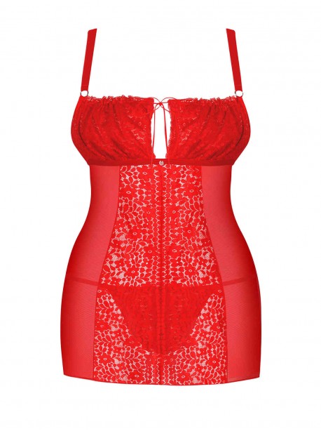 Blossmina Nuisette et string - Rouge OBSESSIVE