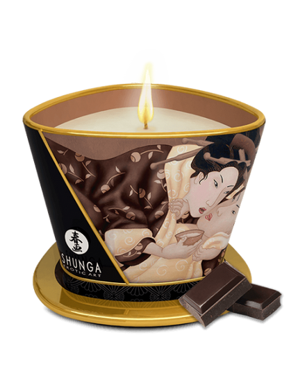 Bougie de massage lueur et caresses - Excitation Chocolat enivrant