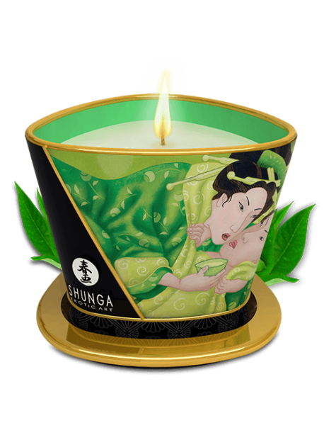 Bougie de massage lueur et caresses - Zenitude Thé vert exotique