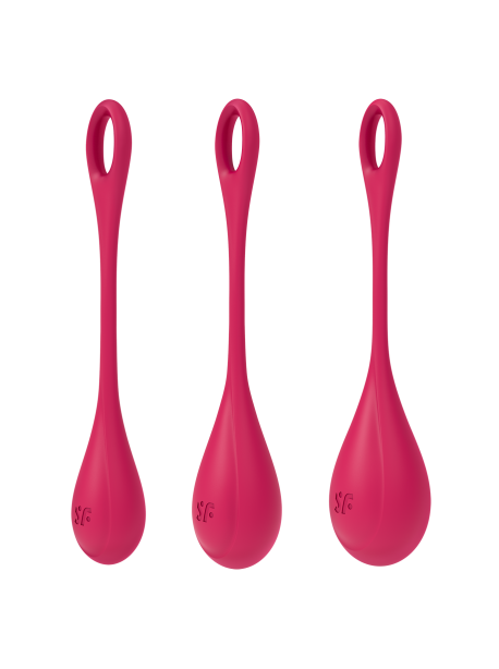 Boules de Geisha Satisfyer Yoni Power 1 - Set de 3 - Rouge SATISFYER