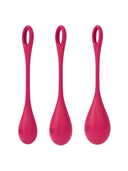 Boules de Geisha Satisfyer Yoni Power 1 - Set de 3 - Rouge SATISFYER