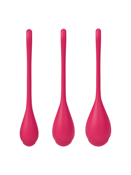 Boules de Geisha Satisfyer Yoni Power 1 - Set de 3 - Rouge SATISFYER