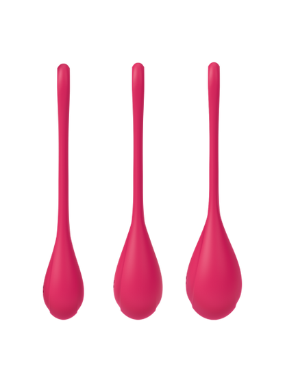 Boules de Geisha Satisfyer Yoni Power 1 - Set de 3 - Rouge SATISFYER