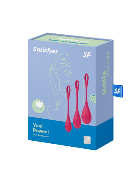 Boules de Geisha Satisfyer Yoni Power 1 - Set de 3 - Rouge SATISFYER