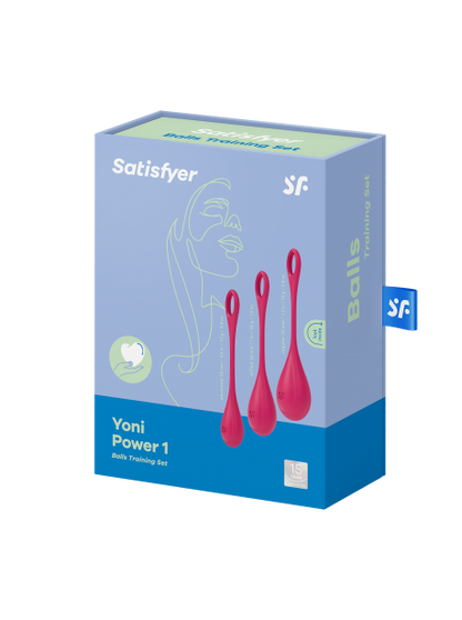 Boules de Geisha Satisfyer Yoni Power 1 - Set de 3 - Rouge SATISFYER