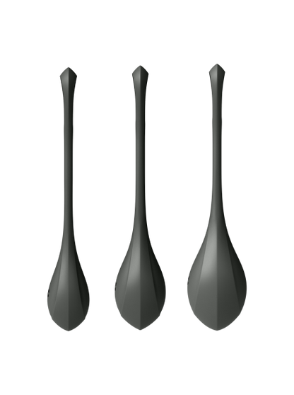 Boules de Geisha Satisfyer Yoni Power 2 - Set de 3 - Noir SATISFYER