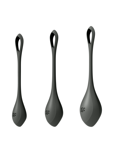 Boules de Geisha Satisfyer Yoni Power 2 - Set de 3 - Noir SATISFYER