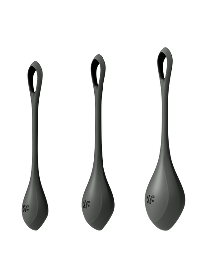 Boules de Geisha Satisfyer Yoni Power 2 - Set de 3 - Noir SATISFYER