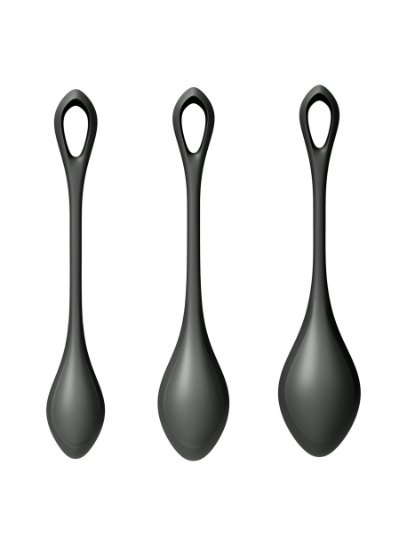 Boules de Geisha Satisfyer Yoni Power 2 - Set de 3 - Noir SATISFYER