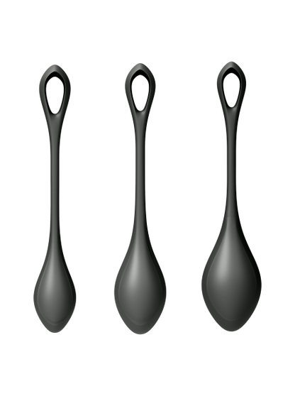 Boules de Geisha Satisfyer Yoni Power 2 - Set de 3 - Noir SATISFYER