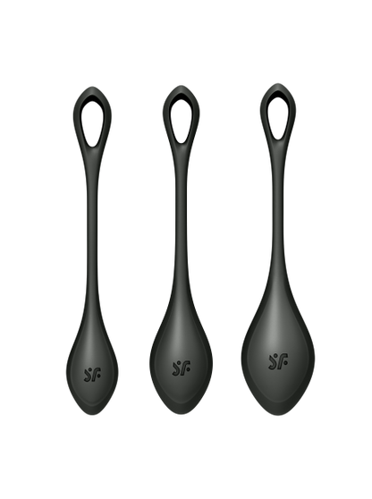 Boules de Geisha Satisfyer Yoni Power 2 - Set de 3 - Noir SATISFYER