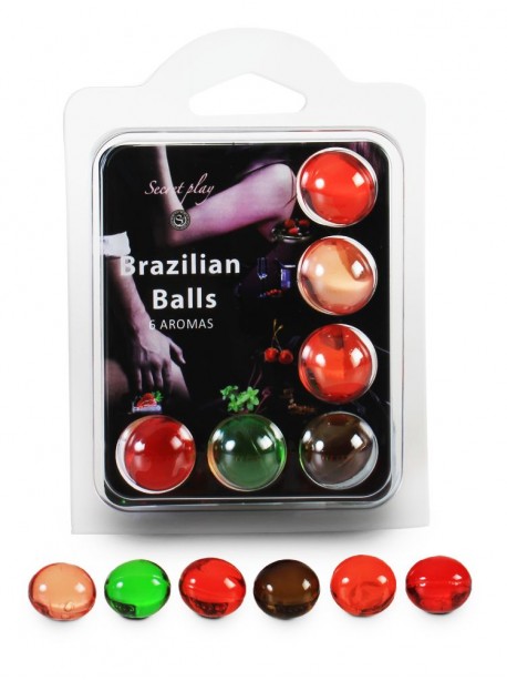 Boules Brésiliennes de massage 6 Saveurs différent Brazilian Balls x 6