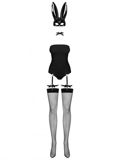 Bunny Costume 4 pcs - Noir OBSESSIVE