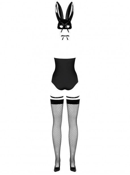 Bunny Costume 4 pcs - Noir OBSESSIVE