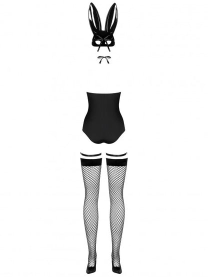 Bunny Costume 4 pcs - Noir OBSESSIVE