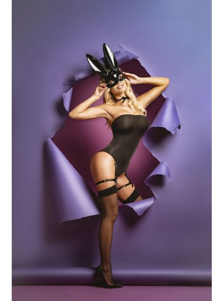 Bunny Costume 4 pcs - Noir OBSESSIVE