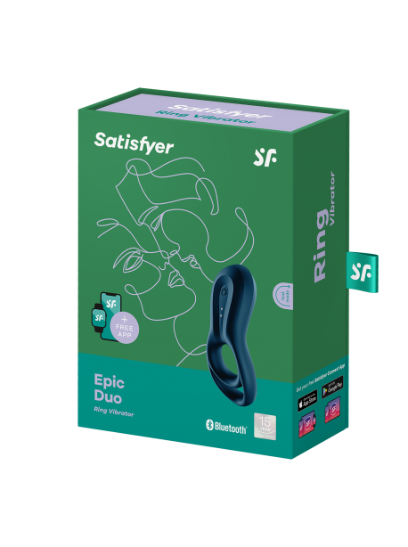 Cockring Satisfyer Epic duo - Noir SATISFYER