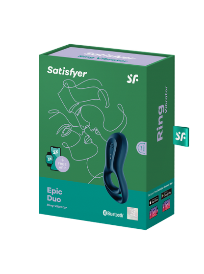 Cockring Satisfyer Epic duo - Noir SATISFYER