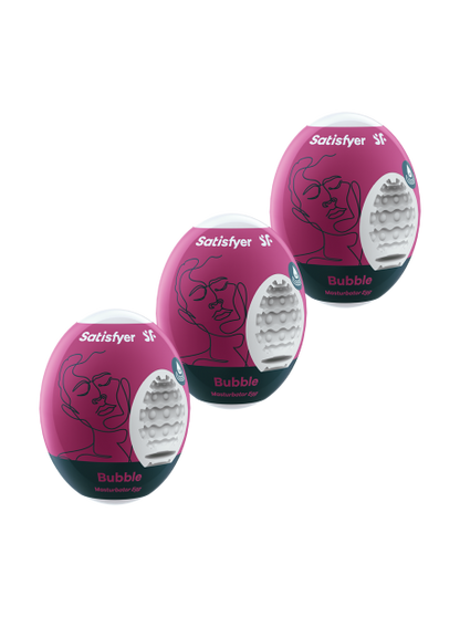 Ensemble Oeufs masturbateurs 3 pièces Bubble SATISFYER