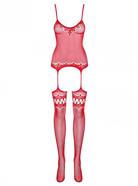 Bodystocking F214 - Rouge OBSESSIVE