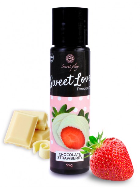 Gel comestible Chocolat blanc et Fraise - 60 ml