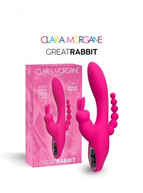 Great Rabbit vibromasseur 3 zones CLARA MORGANE