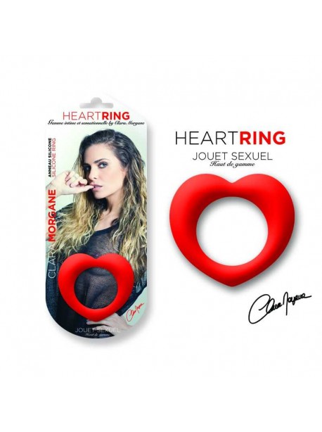 Heart ring - Anneau a effet retardant - Rouge CLARA MORGANE