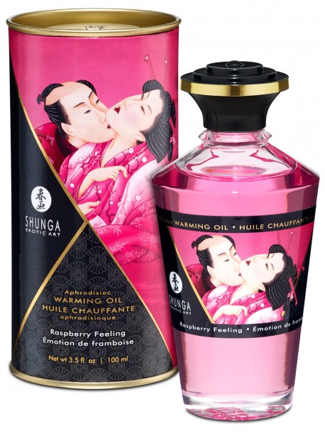 Huile chauffante aphrodisiaque - Framboise 100ml