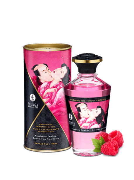 Huile chauffante aphrodisiaque - Framboise 100ml