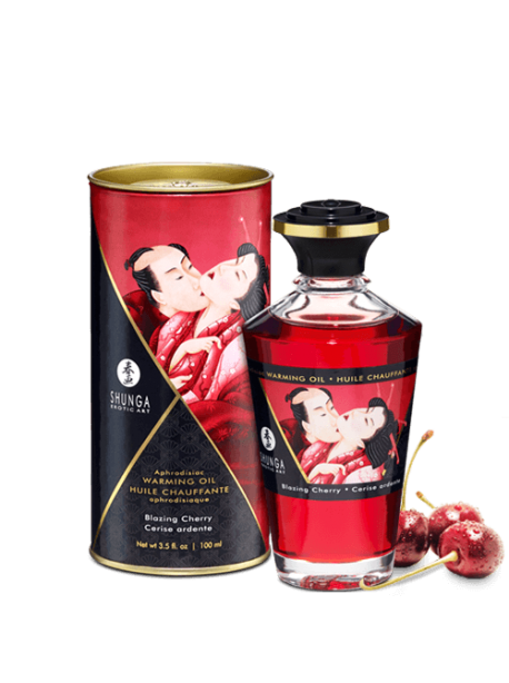 Huile chauffante aphrodisiaque - Cerise ardente 100ml