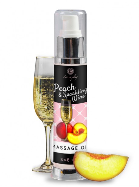 Huile de massage Pêche et Vin pétillant - 50 ml