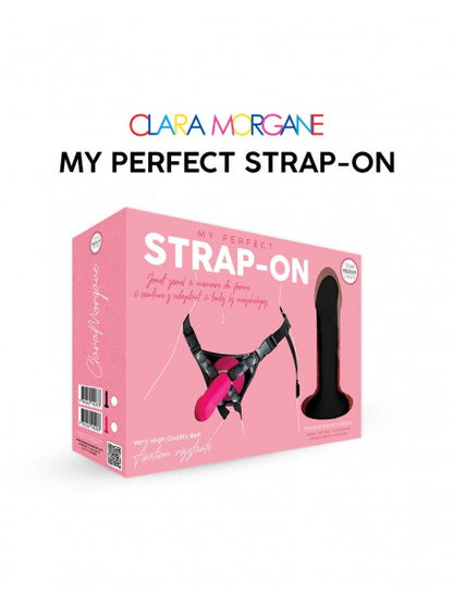 My Perfect Strap On Medium Harnais &amp; Dildo- Noir CLARA MORGANE