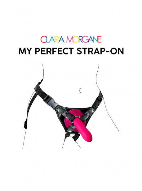 My Perfect Strap On Medium Harnais &amp; Dildo- Rose CLARA MORGANE