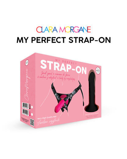 My Perfect Strap On Medium Harnais &amp; Dildo- Noir CLARA MORGANE