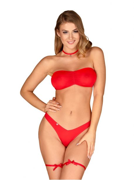 Noël Kissmas Ensemble 4 pcs - Rouge OBSESSIVE