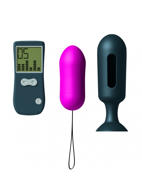 Oeuf Vibrant et Plug Genius Secret Vibe - Rose et Noir