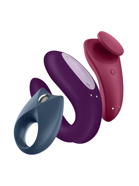 Partner box 3 - 2 vibromasseurs et cockring pour couples SATISFYER