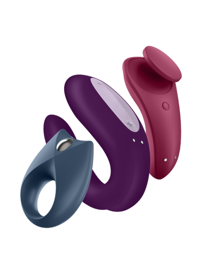 Partner box 3 - 2 vibromasseurs et cockring pour couples SATISFYER