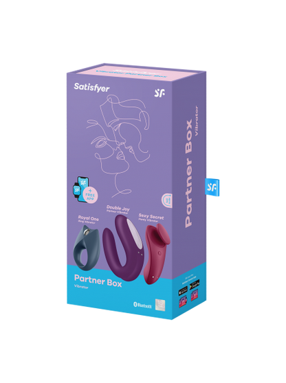 Partner box 3 - 2 vibromasseurs et cockring pour couples SATISFYER