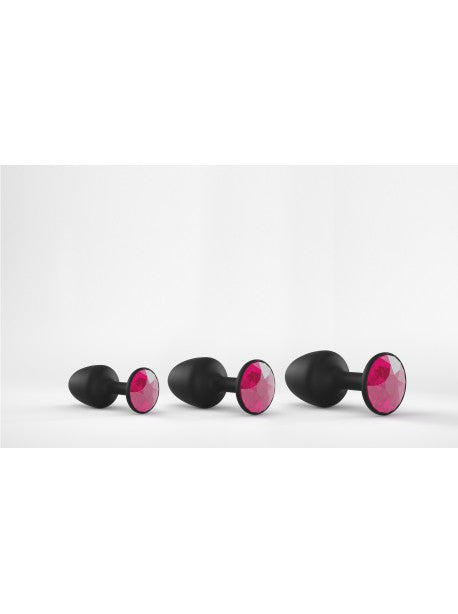 Plug Anal Bijou Geisha Ruby M - Noir et Rose DORCEL