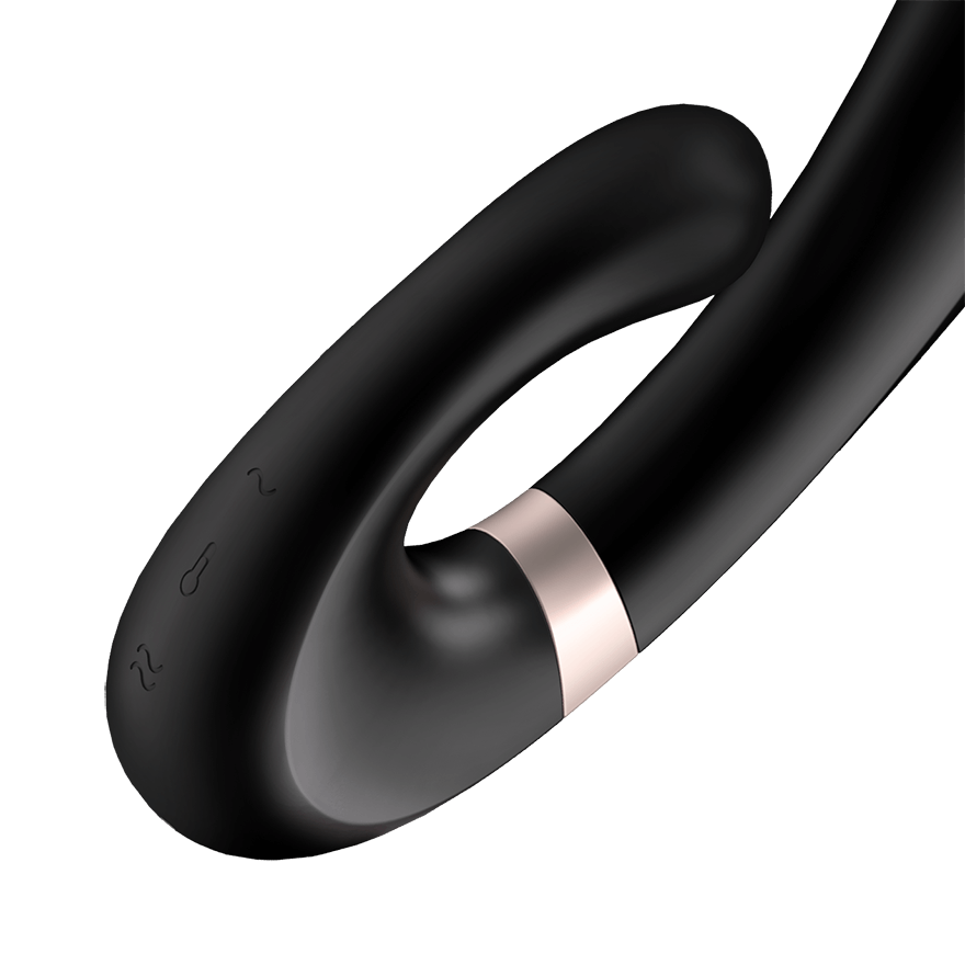 Stimulateur clitoridien et Vibromasseur point G Satisfyer Heat Wave Connect App - Noir SATISFYER