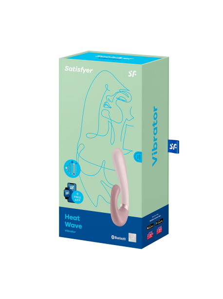 Stimulateur clitoridien et Vibromasseur point G Satisfyer Heat Wave Connect App - Mauve SATISFYER