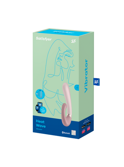 Stimulateur clitoridien et Vibromasseur point G Satisfyer Heat Wave Connect App - Mauve SATISFYER