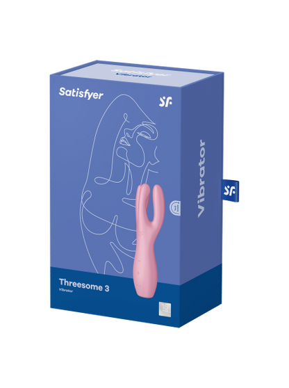 Stimulateur clitoridien et Vibromasseur point G Satisfyer Threesome 3 - Rose  ou Vert /bleu SATISFYER