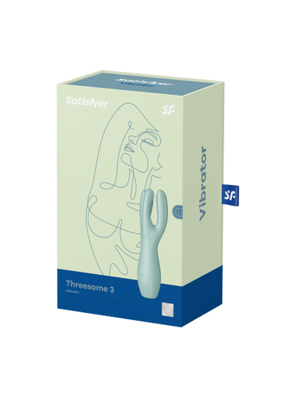 Stimulateur clitoridien et Vibromasseur point G Satisfyer Threesome 3 - Rose  ou Vert /bleu SATISFYER