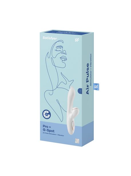 Stimulateur vibromasseur Satisfyer Pro G-Spot Rabbit - Blanc et Or rose