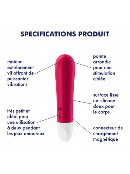 Vibromasseur Satisfyer Ultra Power Bullet 1 - Rouge SATISFYER